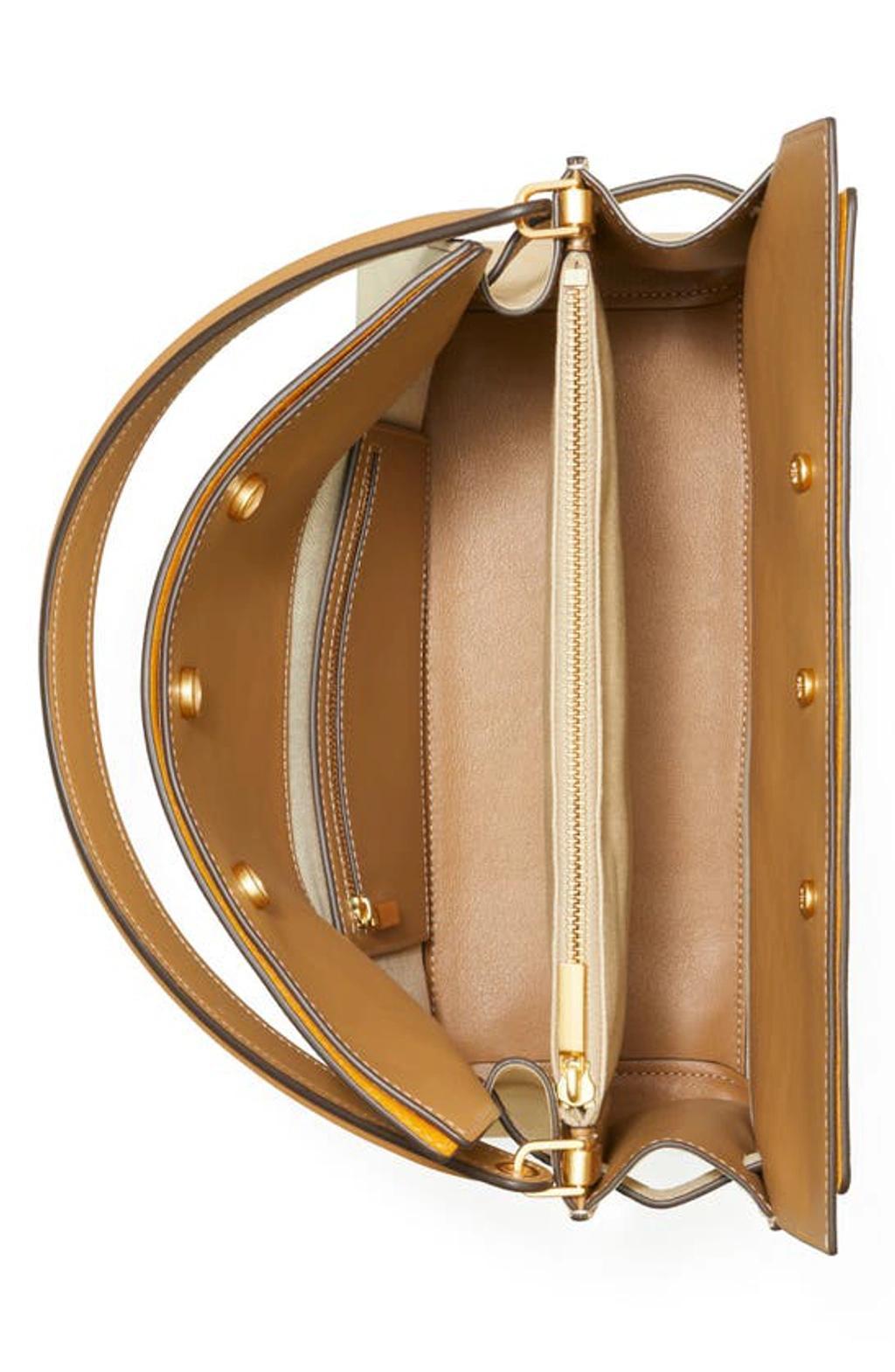 Lee Radziwill Pebbled Leather Double Bag In New Moon Product Image