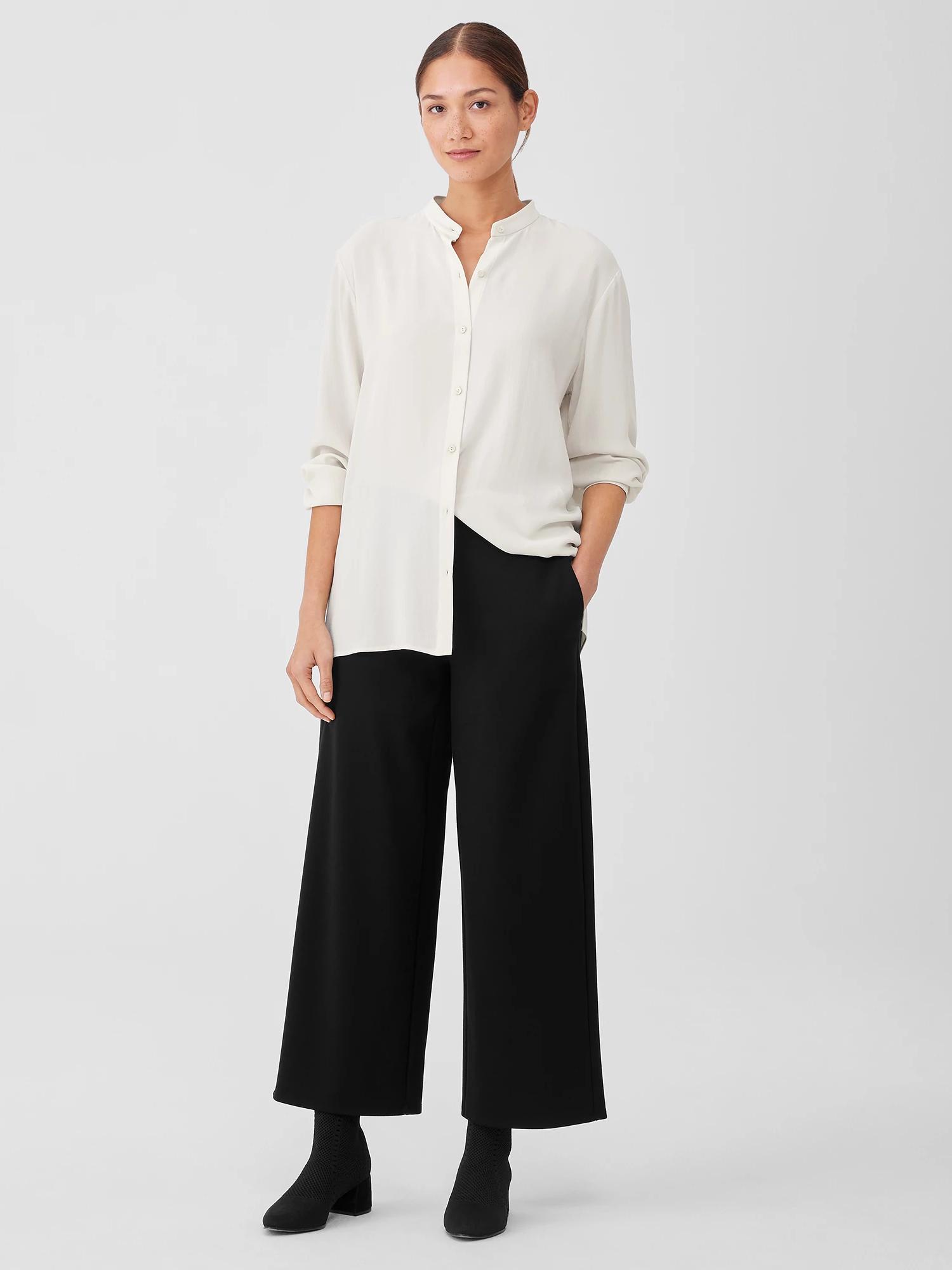 EILEEN FISHER Washable Flex Ponte Wide-Leg Pantfemale Product Image