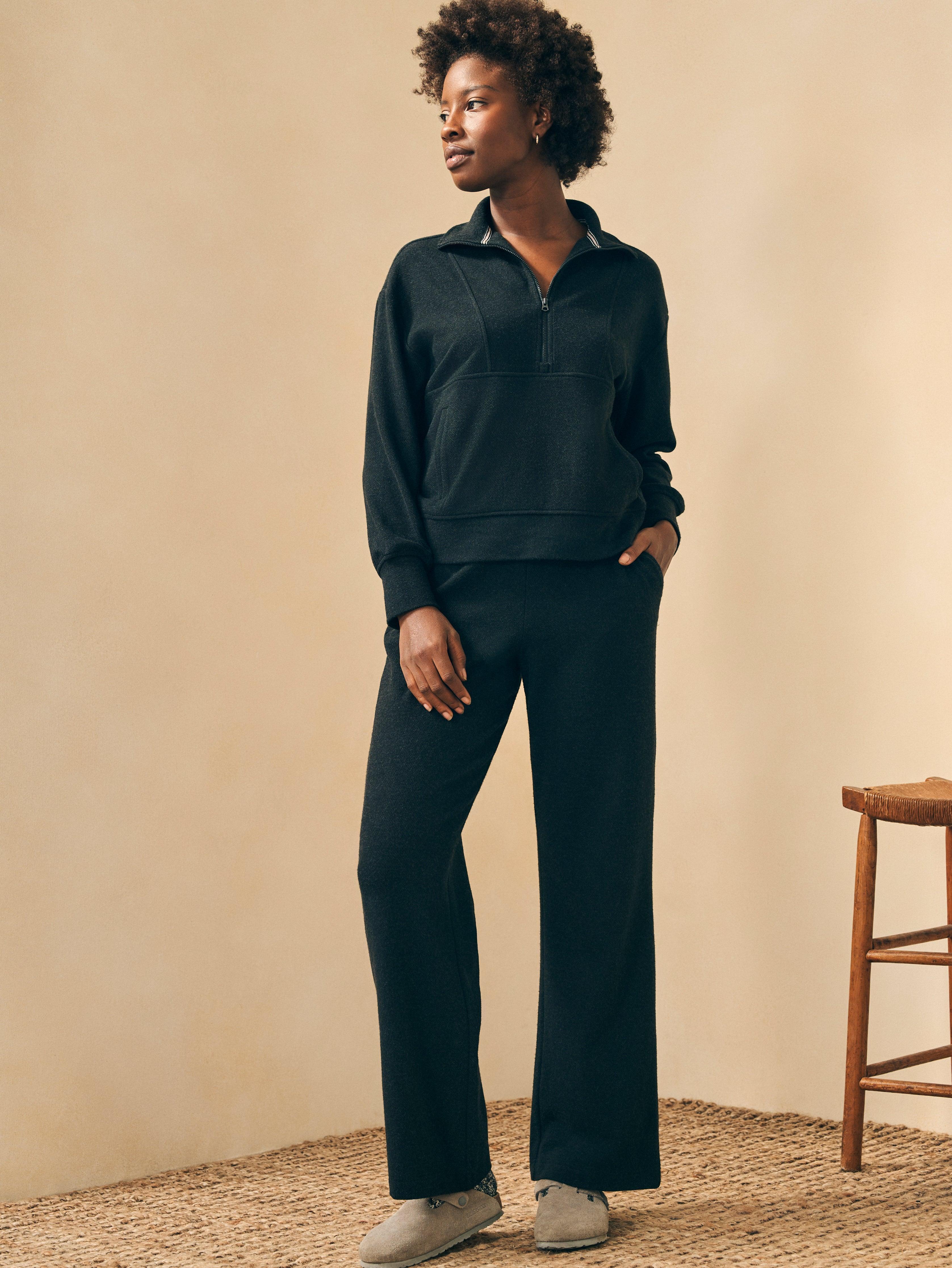 Legend™ Lounge Wide Leg Pant - Heathered Black Twill Female Product Image