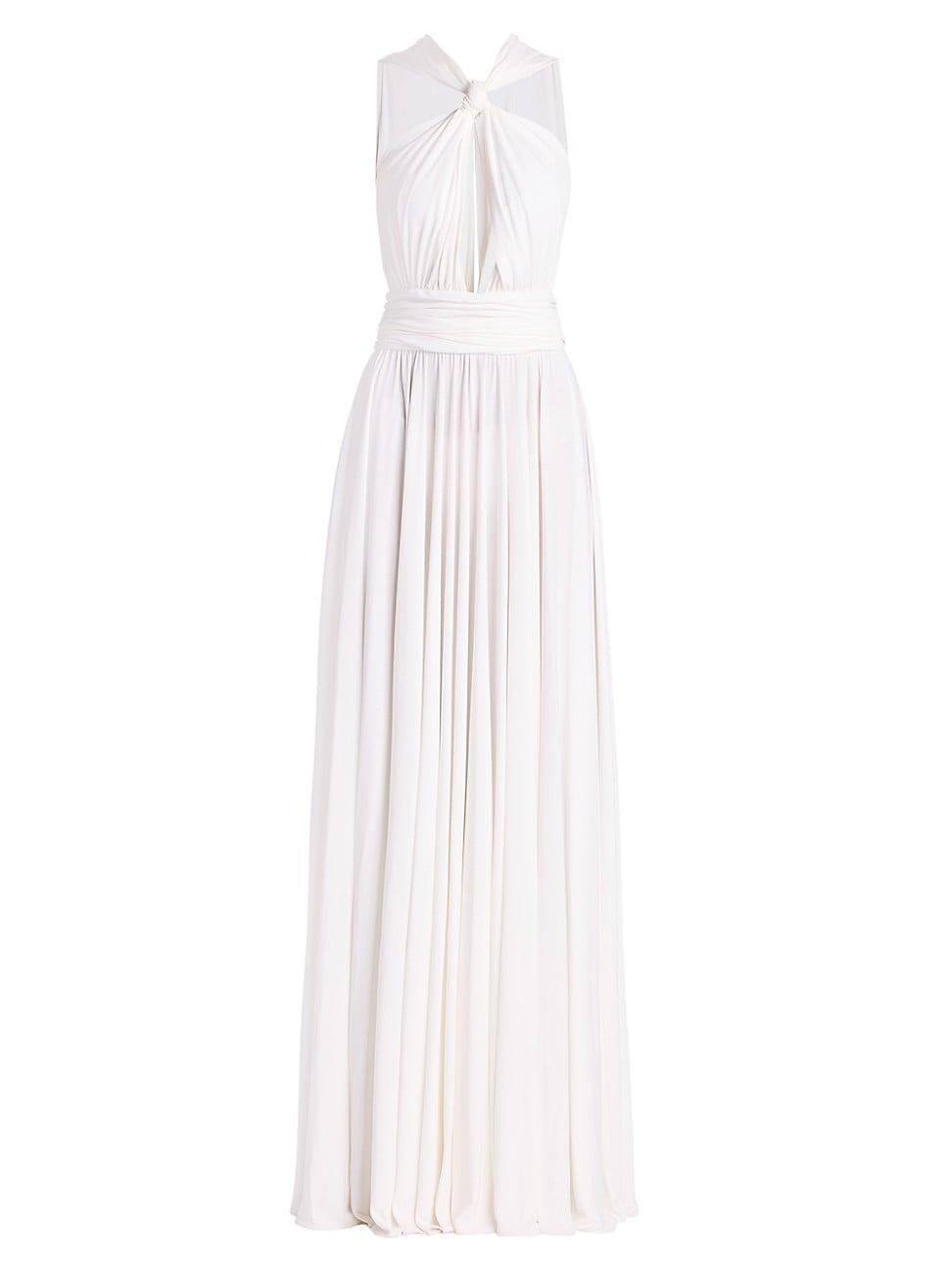 Womens Cut-Out Sleeveless Halterneck Gown Product Image