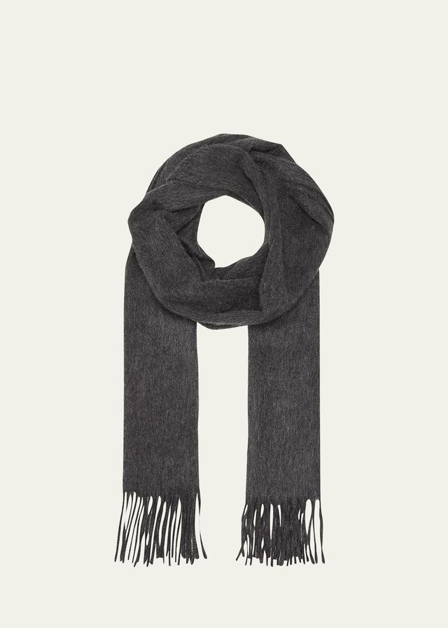 Begg & Co Men's Arran Solid Scarf, 36 x 183 cm  - DARK GRAY Product Image