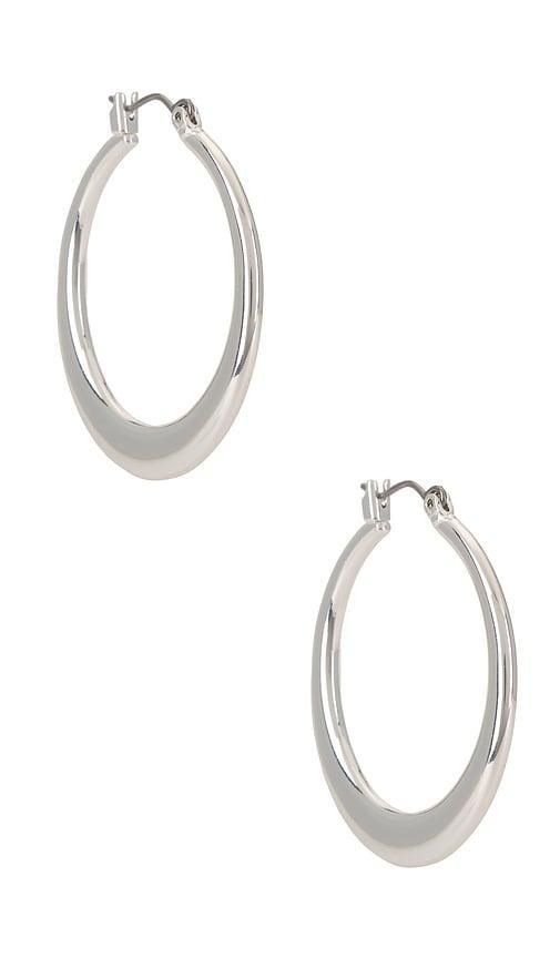 Large Flat Open Hoop Earrings Product Image