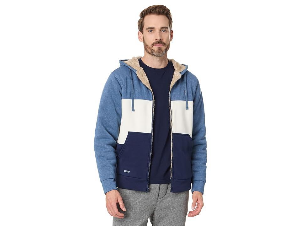 U.S. POLO ASSN. USPA USPA Color-Block Full Zip Sherpa Hoodie (Classic ) Men's Coat Product Image