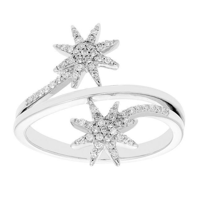 The Regal Collection 10k Gold 1/6 Carat T.W. Diamond Star Ring, Womens White Product Image