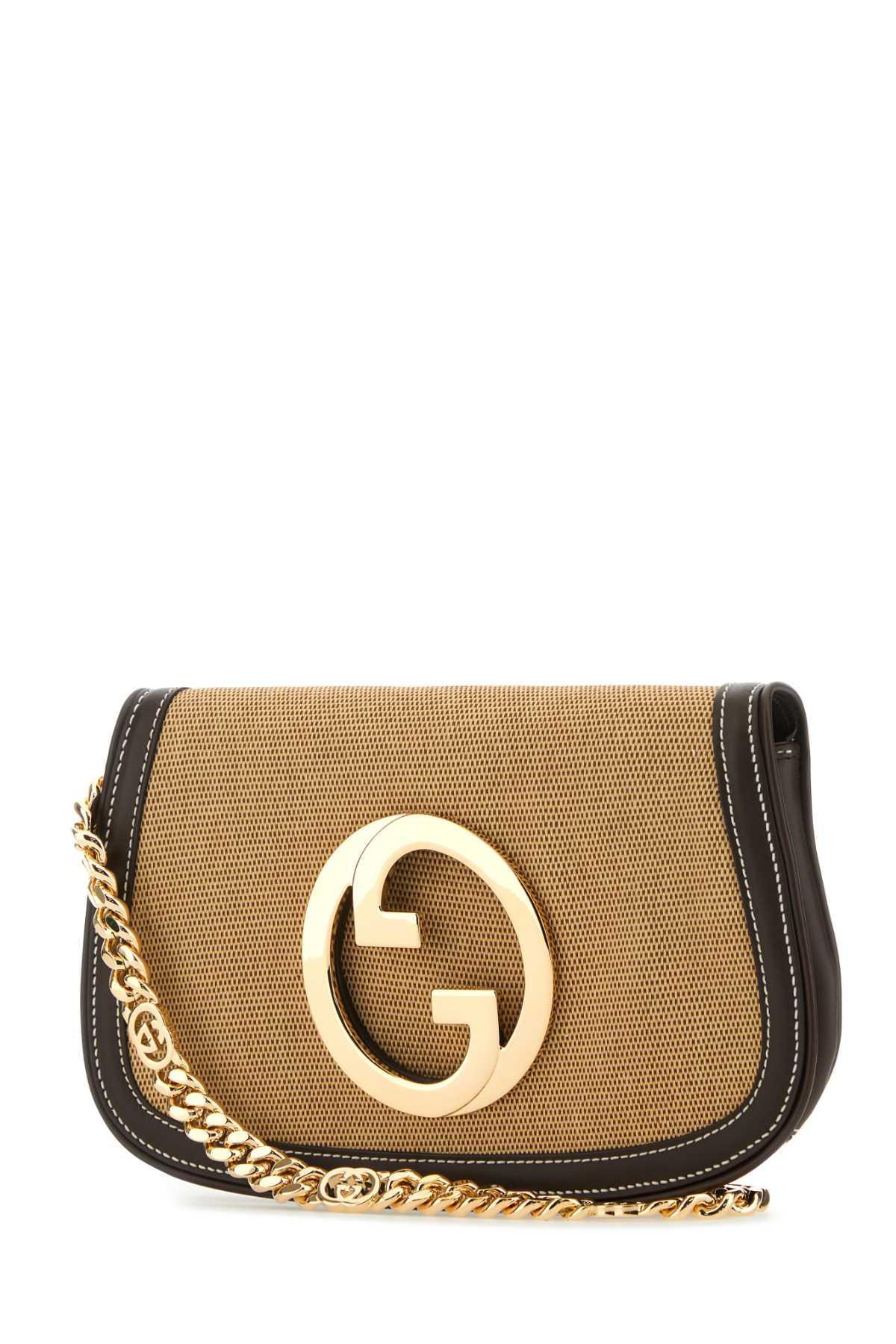 GUCCI Beige Canvas  Blondie Shoulder Bag In Beige O Tan Product Image