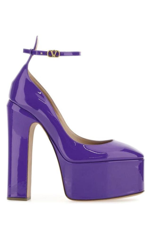 Tan-go Leather Pumps In Purple Product Image