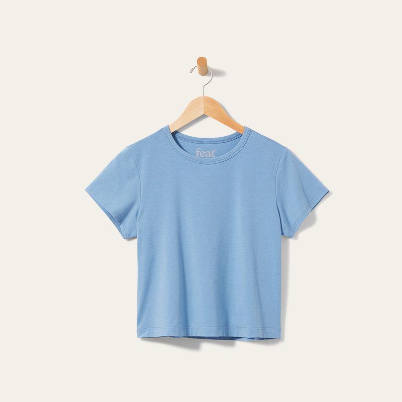 Womens BreezyBlend Stretch SS Crop Tee – Sale Product Image