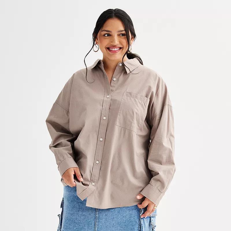 Plus Size SO Oversized Year-Round Shirt, Womens Leisure Green Product Image