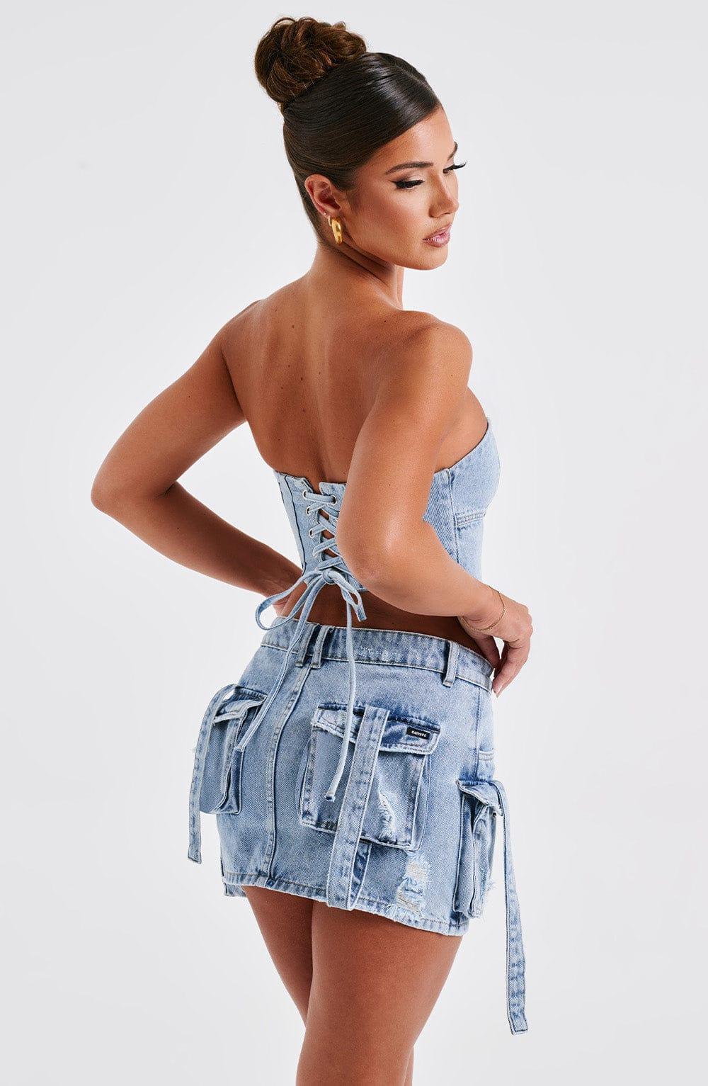 Billie Mini Skirt - Blue Wash Product Image