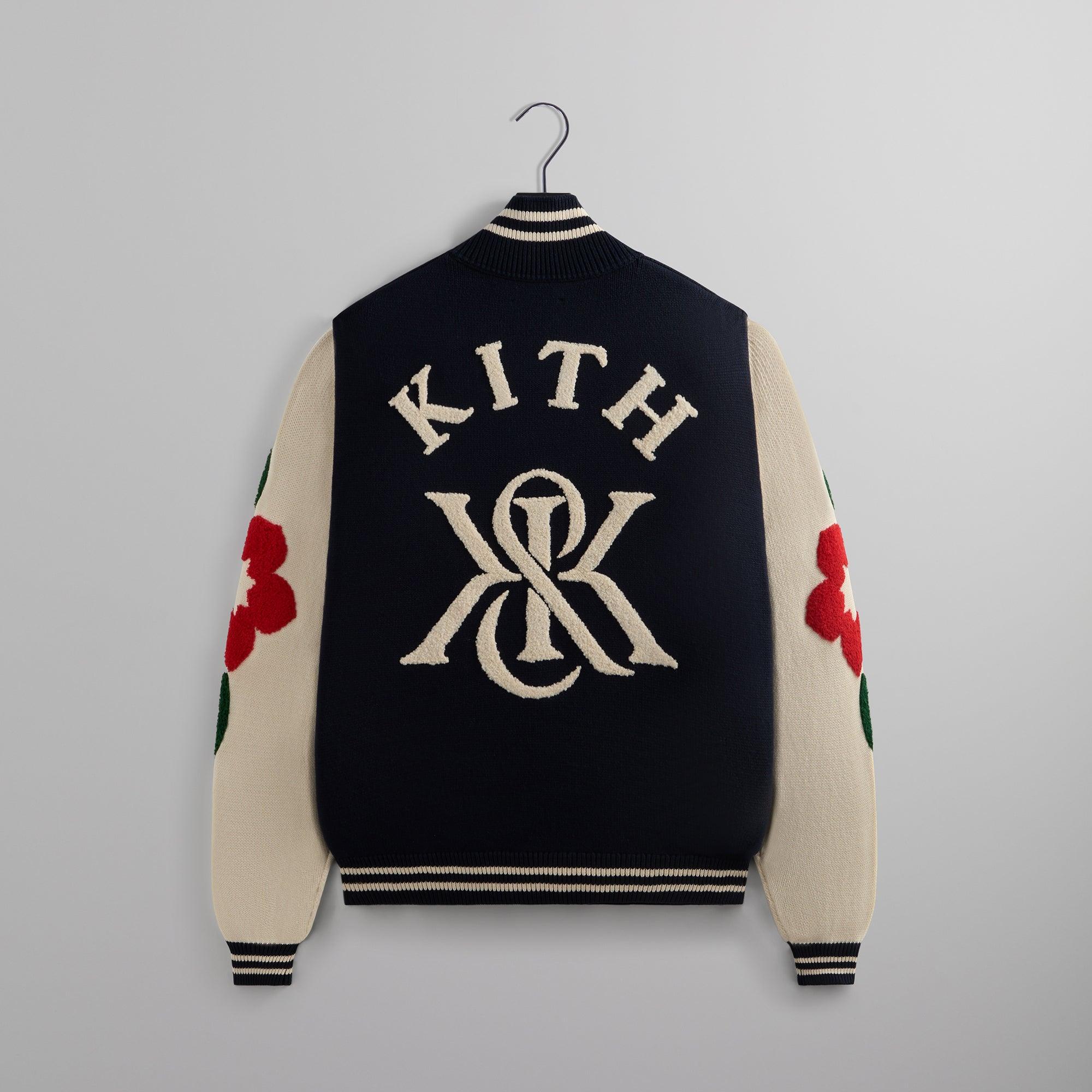 Kith Floral Crest Wyona Full Zip Sweater - Nocturnal Male Product Image