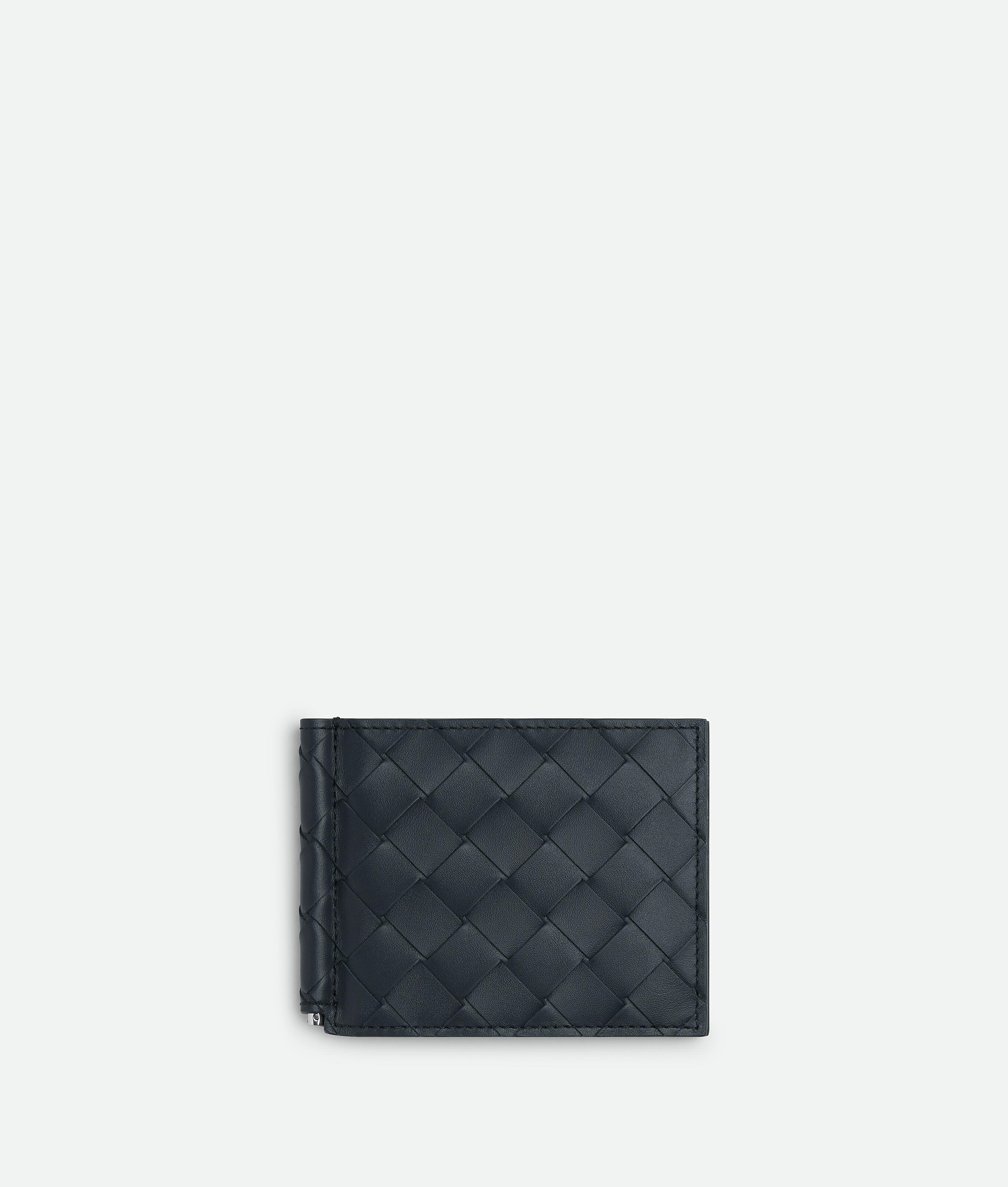 Men's Intrecciato Bill Clip Wallet in Shadow/olive oil Product Image