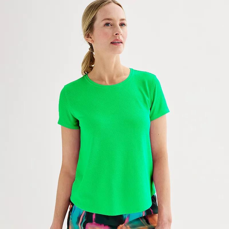 Womens Tek Gear Mesh Short Sleeve Crewneck Top Product Image