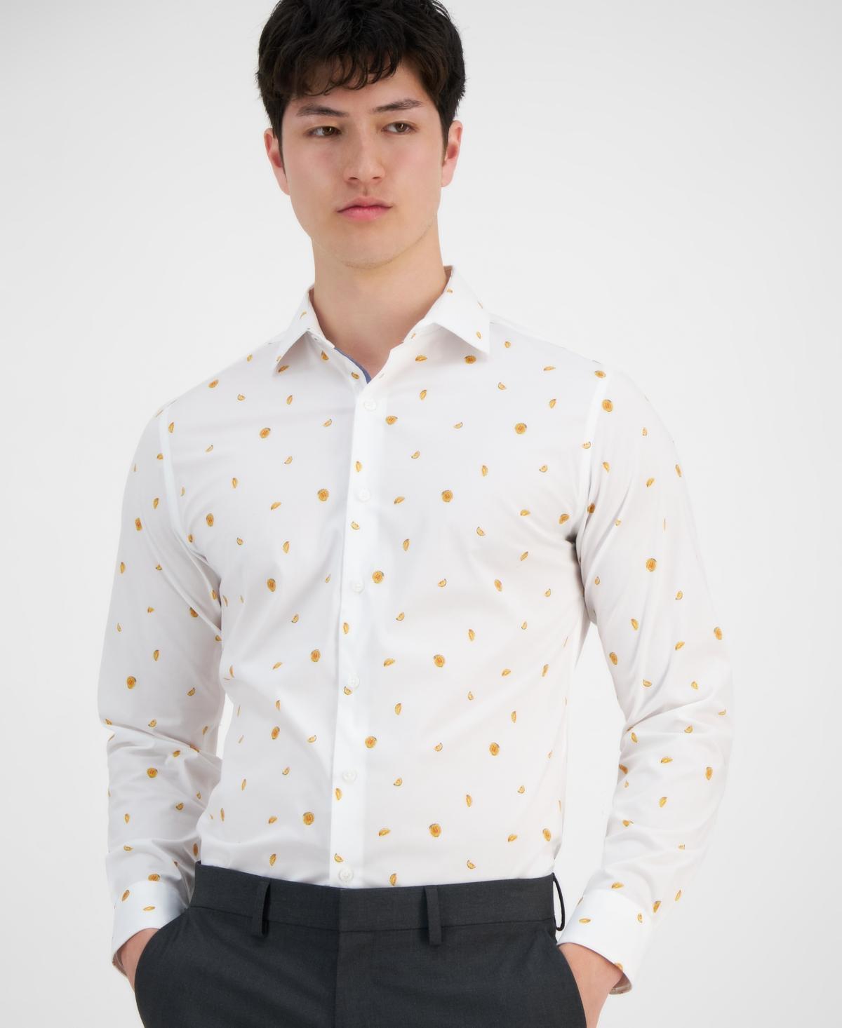 Bar Iii Mens Slim-Fit Melon-Print Dress Shirt, Created for Macys Product Image