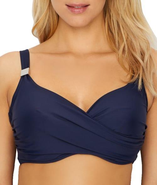 Solid Surplice Bikini Top D-DDD Cups Product Image