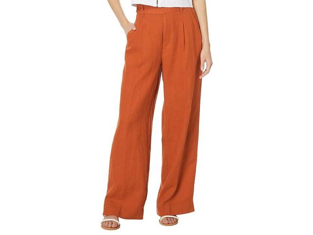 Madewell The Harlow Wide-Leg Pant in 100% Linen (Bluestone) Women's Dress Pants Product Image