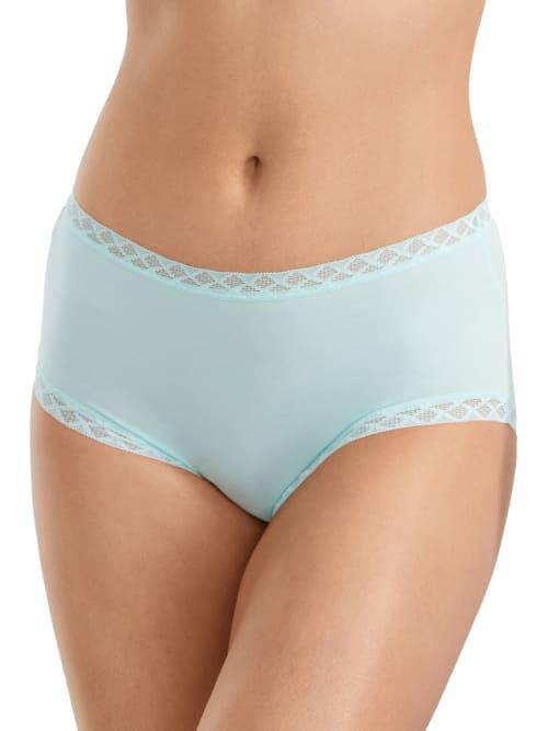 Natori Bliss Lace-Trim High Rise Cotton Brief 755058 Product Image