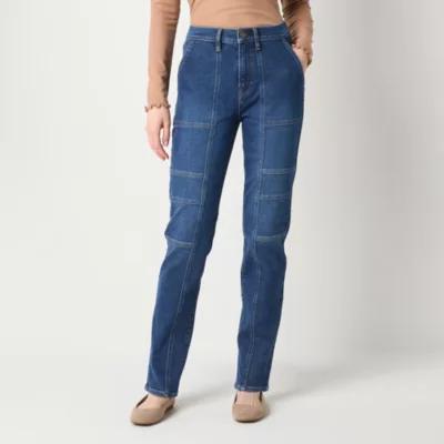 a.n.a Carpenter Womens High Rise Straight Leg Jean Product Image