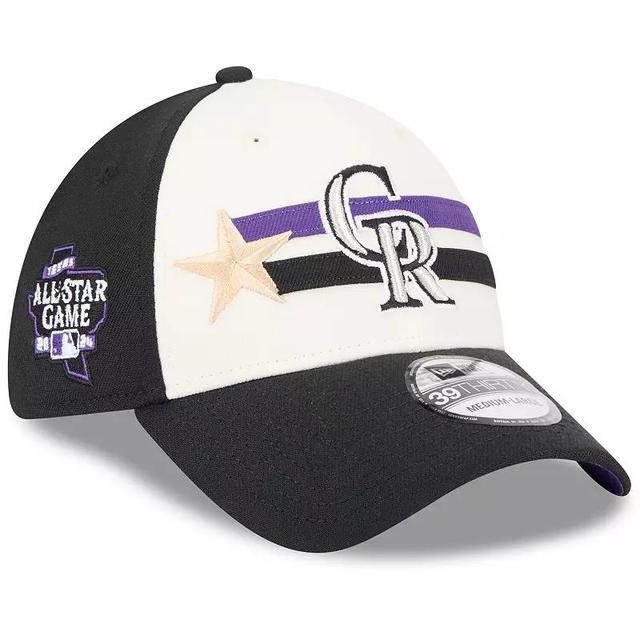 Mens New Era Cream/Black Colorado Rockies 2024 MLB All-Star Game Workout 39THIRTY Flex Hat Product Image