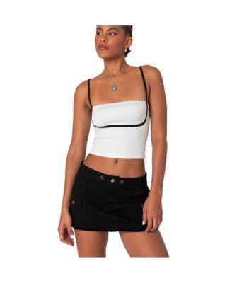 Edikted Womens Yang Contrast Strap Tank Top Product Image