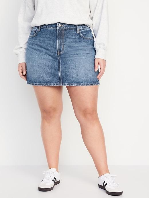 Mid-Rise OG Jean Mini Skirt Product Image