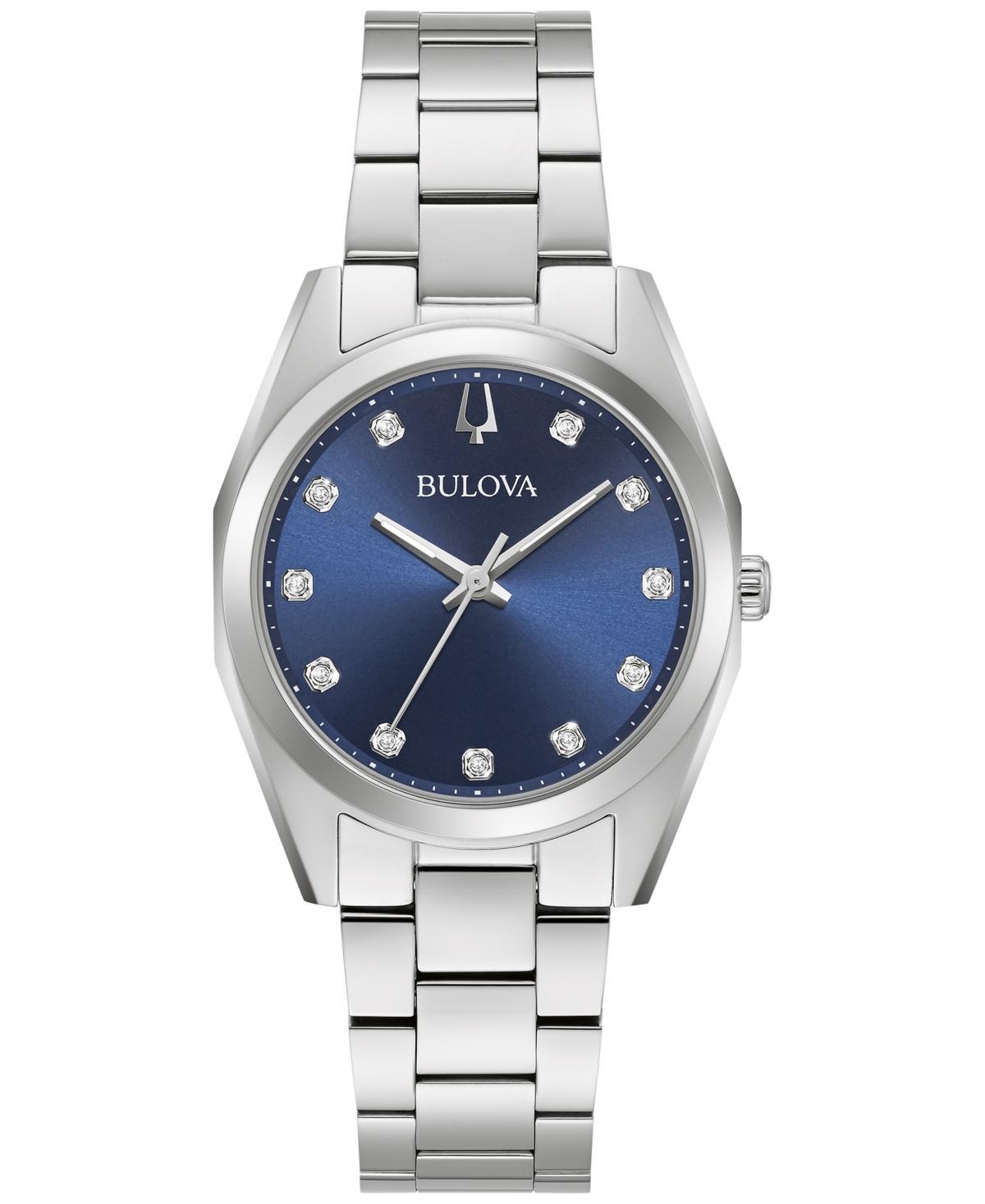 Bulova Womens Surveyor Diamond Accent Stainless Steel Bracelet Watch 31mm Product Image