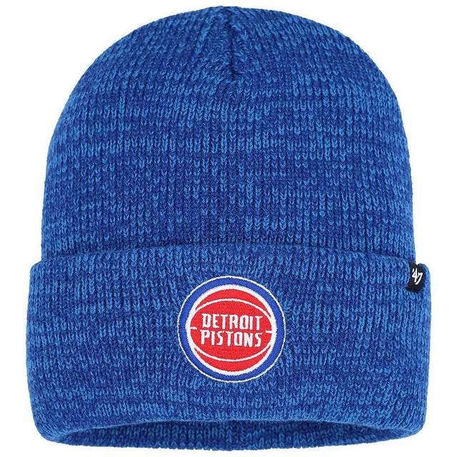 Mens 47 Blue Detroit Pistons Brain Freeze Cuffed Knit Hat Product Image