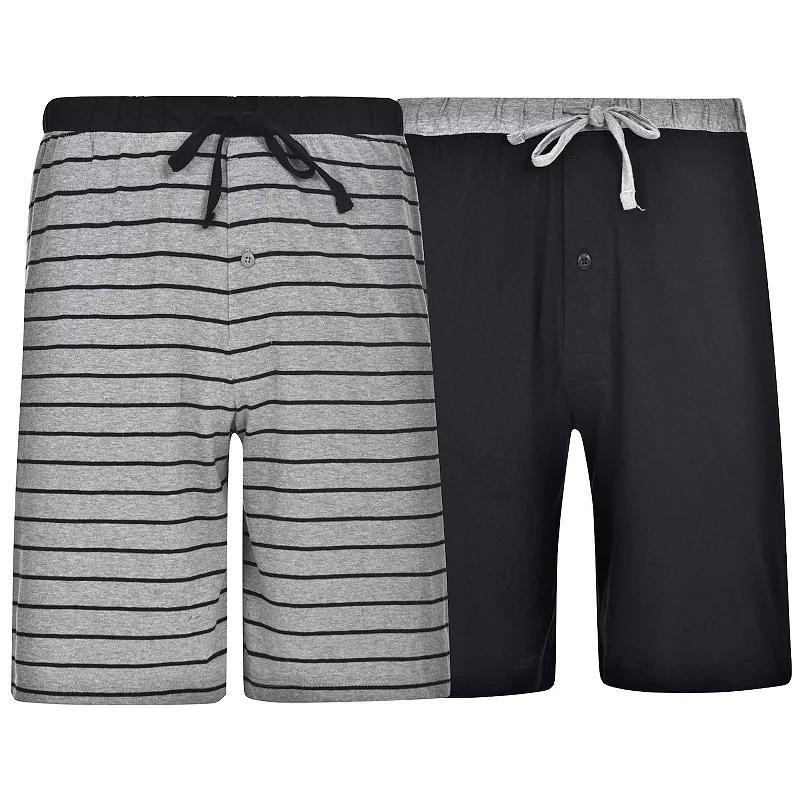 Mens Hanes 2-pack Knit Pajama Shorts Product Image