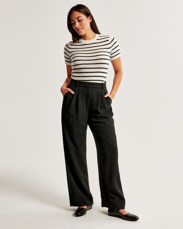 Curve Love A&F Sloane Tailored Premium Crepe Pant Product Image