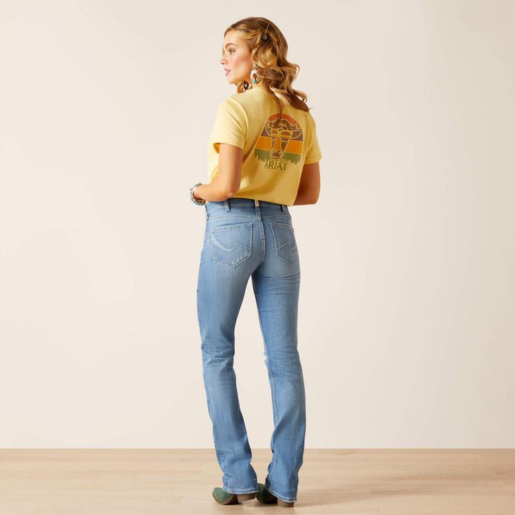 Ariat® Ladies' Perfect Rise Nika Straight Leg Jeans in Newport Product Image