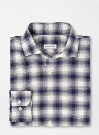 Peter Millar Mens Borden Summer Soft Cotton Sport Shirt | Color: Navy | Size: M Product Image