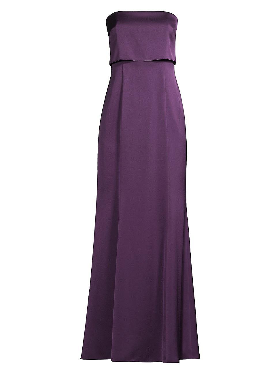 Womens Satin Strapless Gown Product Image