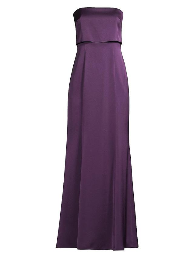 Liv Foster Satin Strapless Gown Product Image