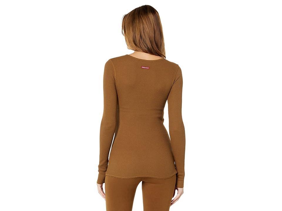 Hard Tail Long Sleeve Vintage Tee (Cognac) Women's Clothing Product Image