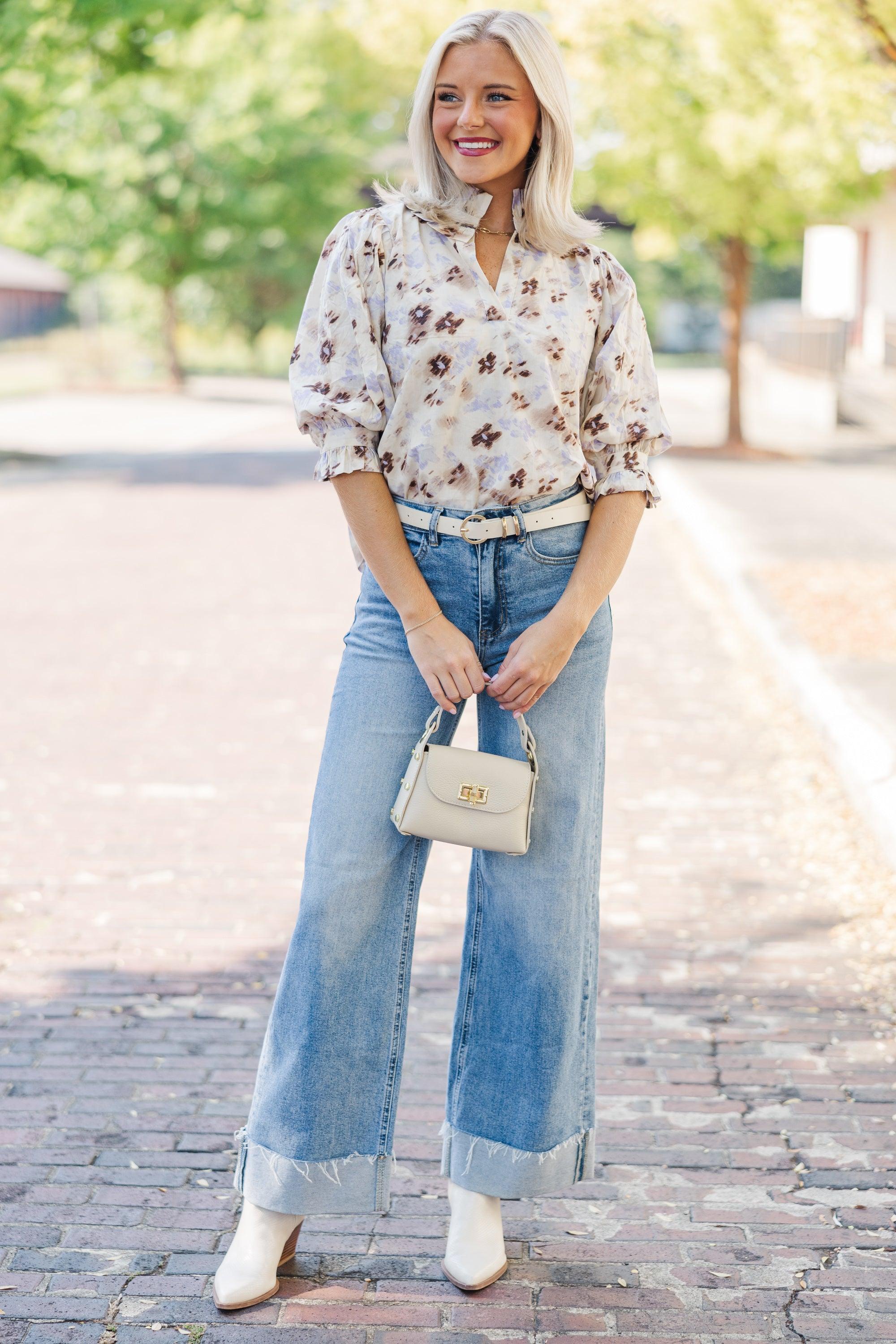 Pinch: Thinking Of You Cream White Floral Blouse Female Product Image