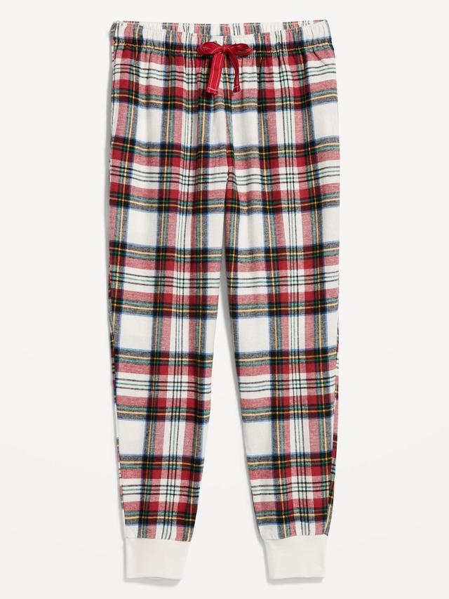 Old Navy Matching Flannel Jogger Pajama Pants for Women - White Tartan - female - Size: 2X Product Image