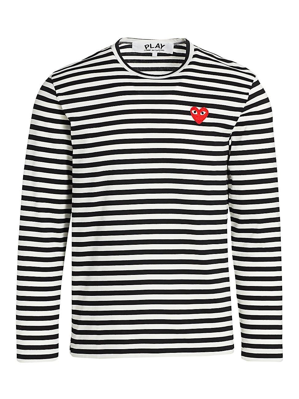 Mens Mini Heart Long-Sleeve Cotton Tee Product Image