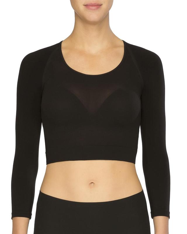 Arm Tights Solid Layering Crop Top Product Image