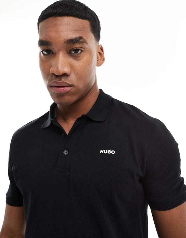 HUGO RED Donos polo shirt in black Product Image