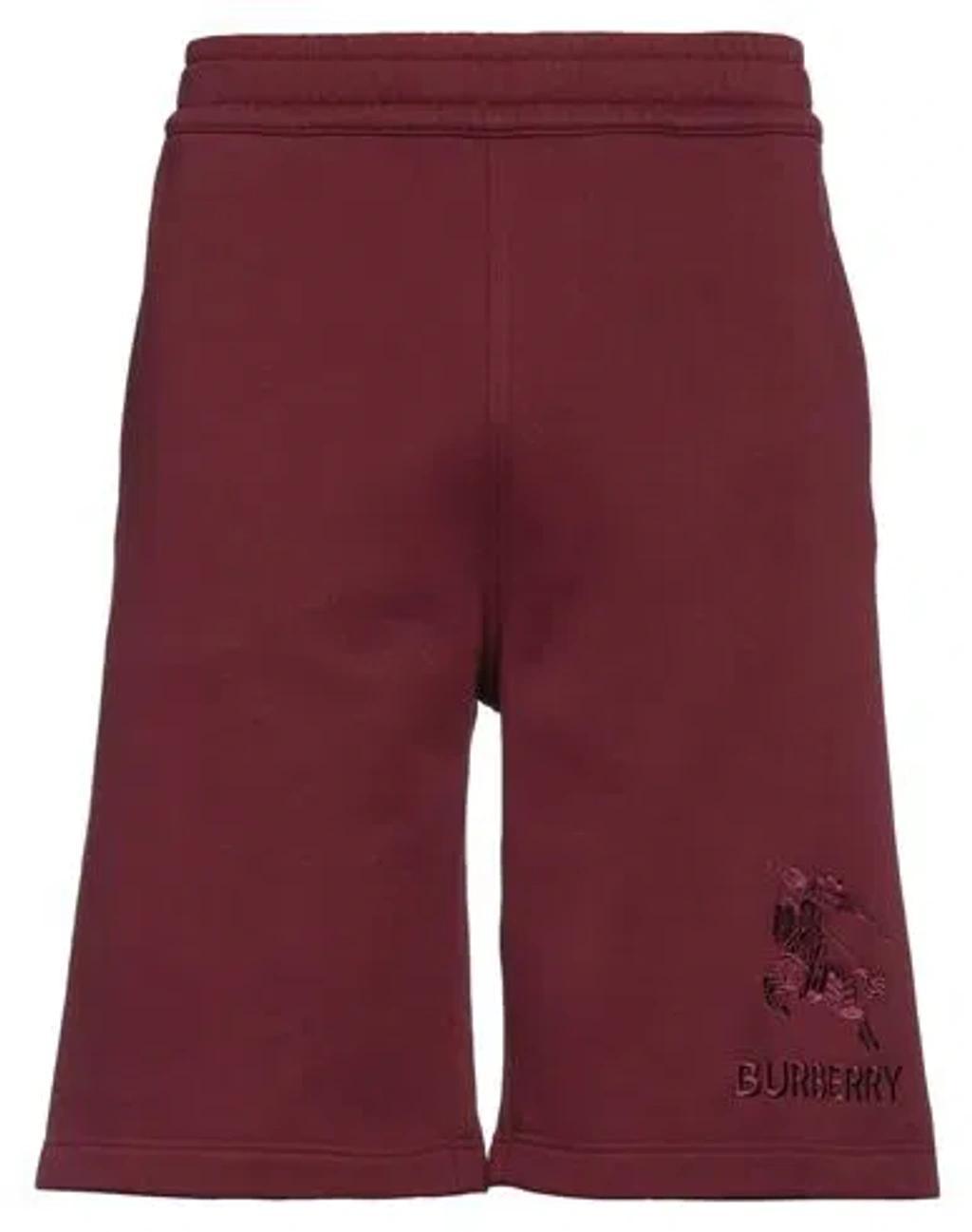 BURBERRY Man Shorts & Bermuda Shorts Burgundy Size L Cotton In Red Product Image