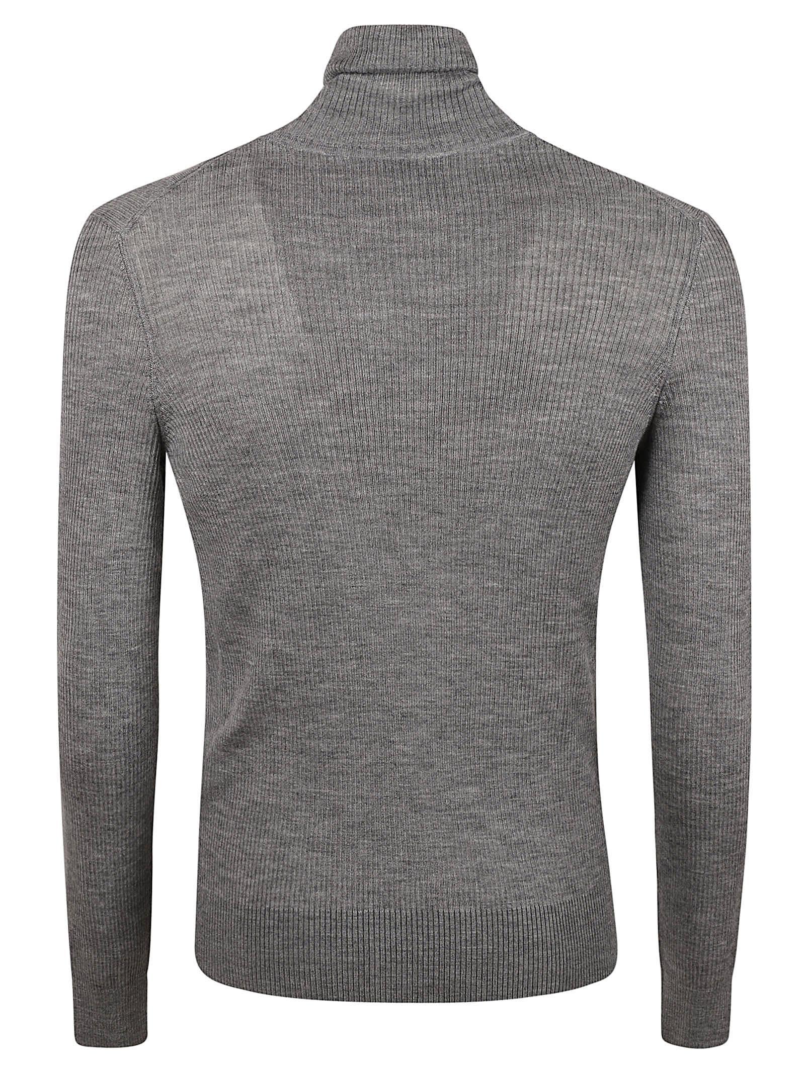 Turtleneck Sweater In Grey Product Image