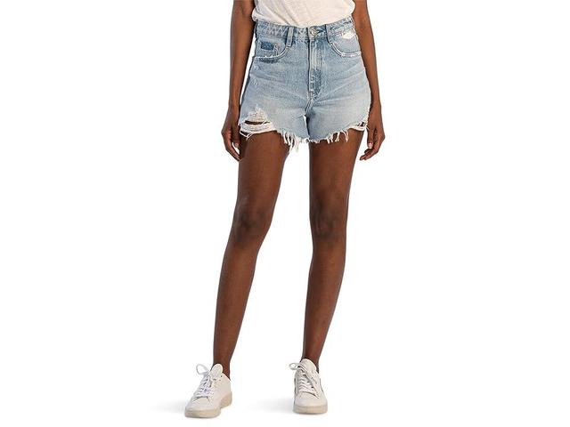 KUT from the Kloth Taylor High-Rise Long Shorts W/ Raw Hem W/ Cut Off Coin (Noteworthy) Women's Jumpsuit & Rompers One Piece Product Image