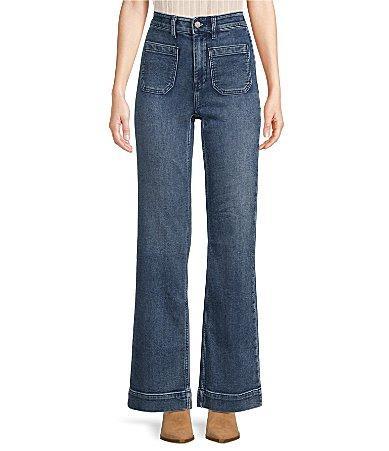 Faherty Stretch Terry Wide Leg Patch Pocket Jeans product image