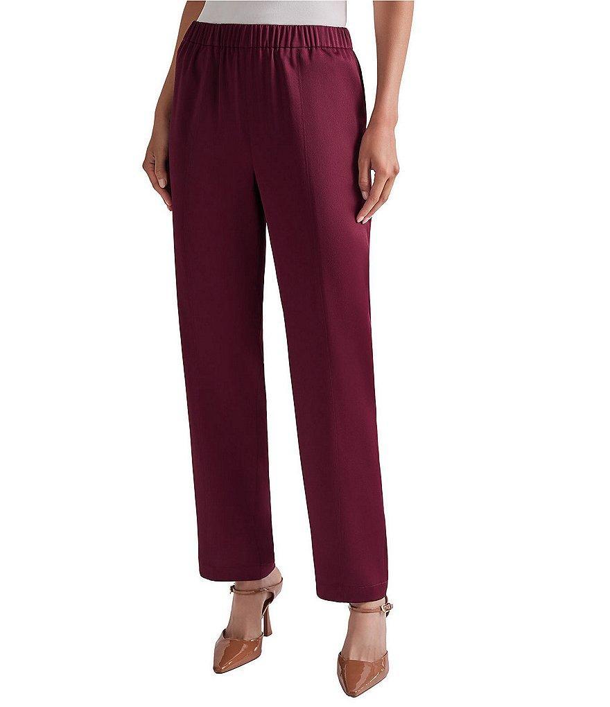 MISOOK No-Roll Waist Straight Leg Pull-On Ankle Pants Product Image