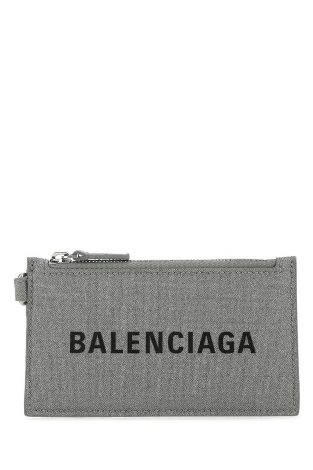 BALENCIAGA Grey Fabric Card Holder Nd  Donna Tu Product Image