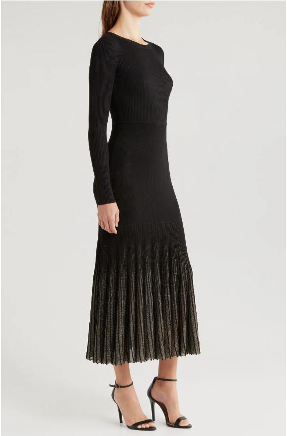 Shimmer Hem Sweater Dress Product Image