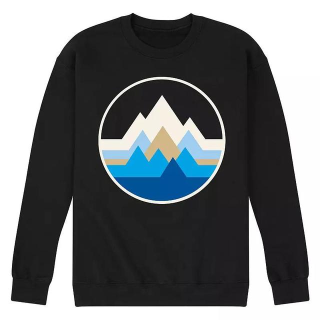 Mens Geo Mountain Circle Fleece Sweatshirt Product Image