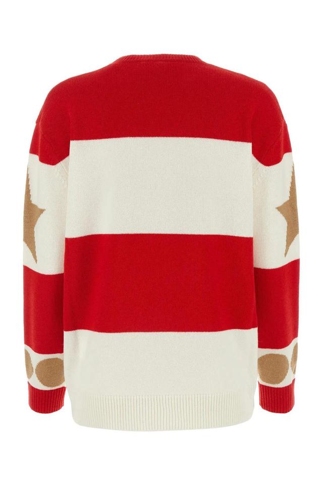 Dirce Striped Wool And Cashmere Sweater In Red Product Image