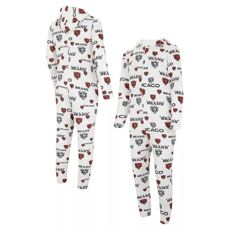 Mens Concepts Sport Chicago Bears Allover Print Docket Union Full-Zip Hooded Pajama Suit Product Image