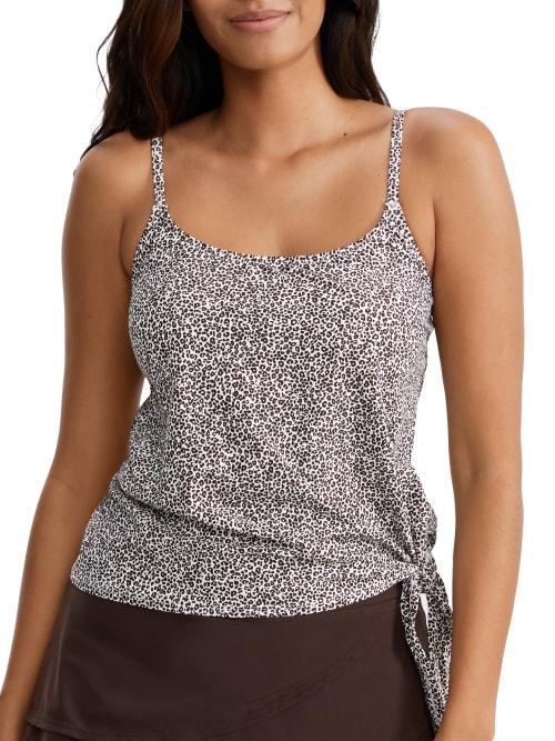 Native Cheetah Stella Side Tie Underwire Tankini Top C-DD Cups Product Image