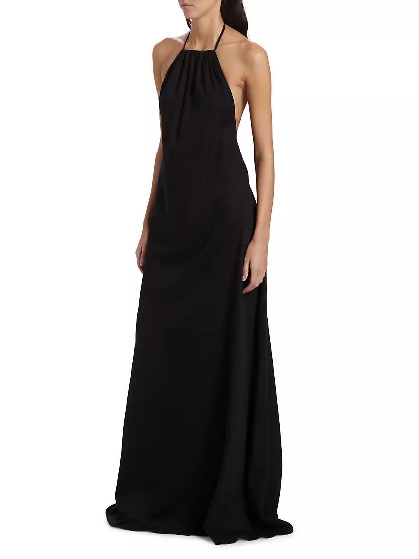 Yoko Cotton Halterneck Maxi Dress Product Image